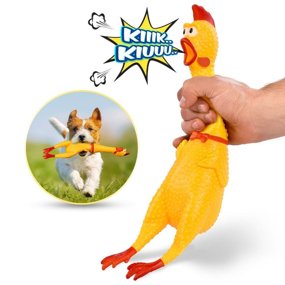 Screaming Chicken Dog Toy